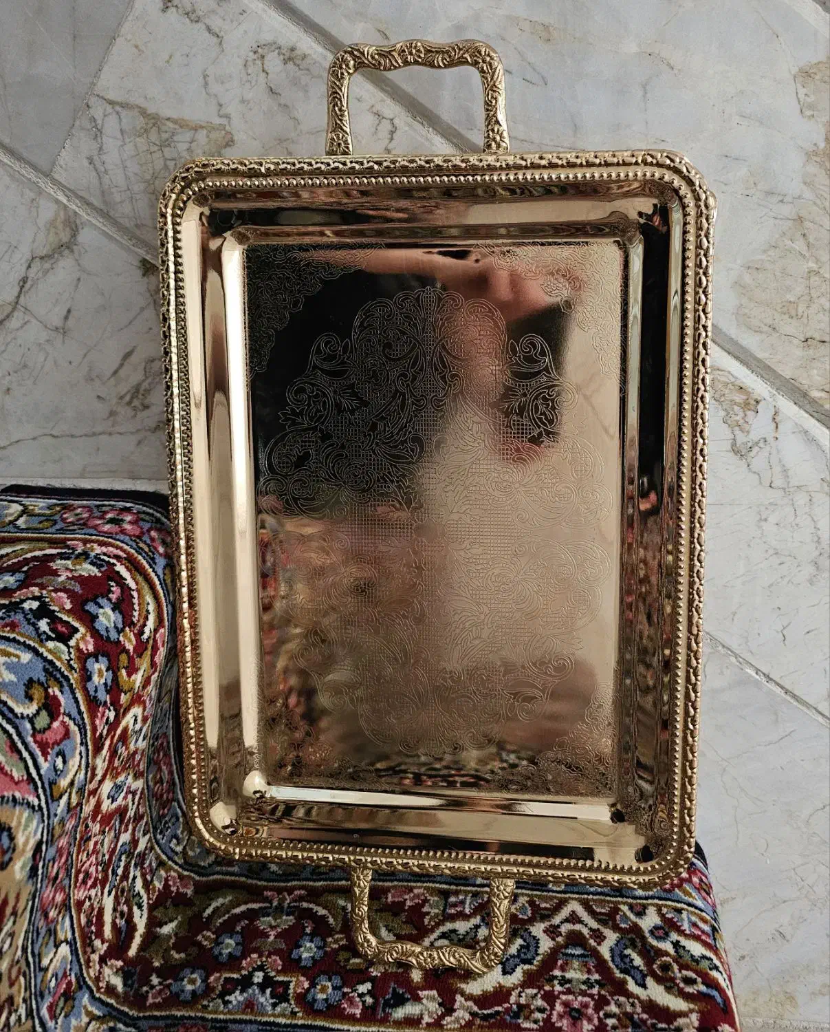 سینی طلاکوب|ظروف سرو و پذیرایی|قم, نیروگاه|دیوار