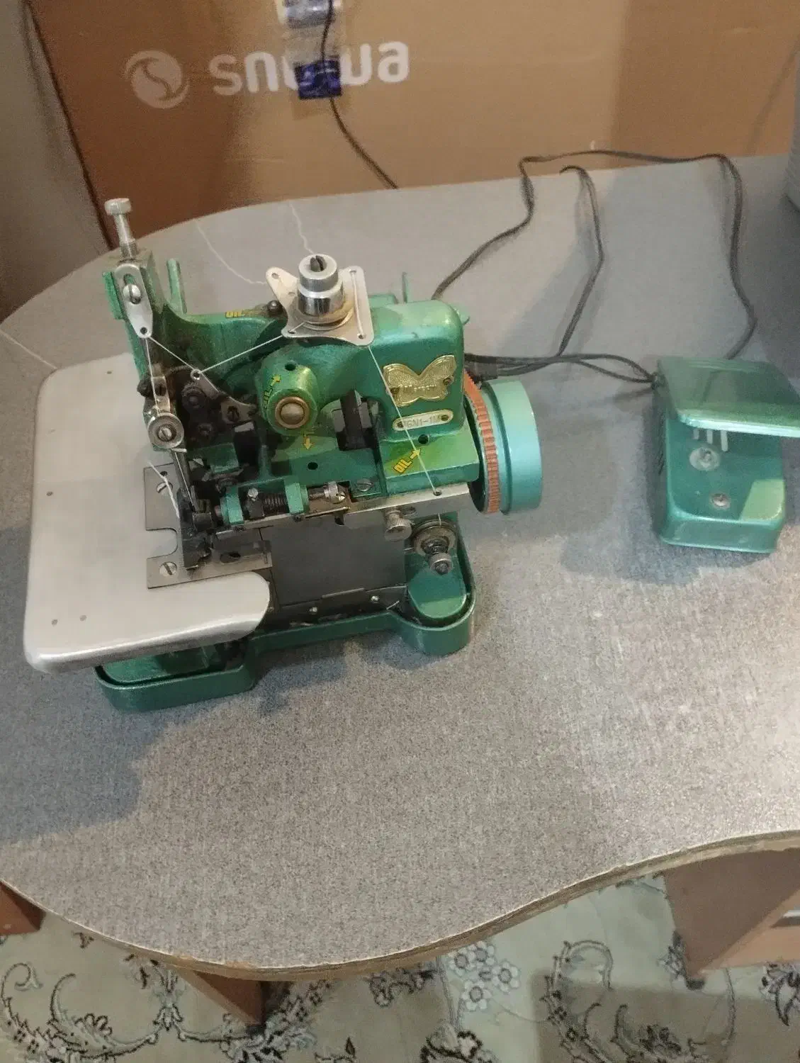 سردوز پروانه ای چرخ خیاطی قدیمی|چرخ خیاطی و ریسندگی|کرج, دهقان ویلا|دیوار