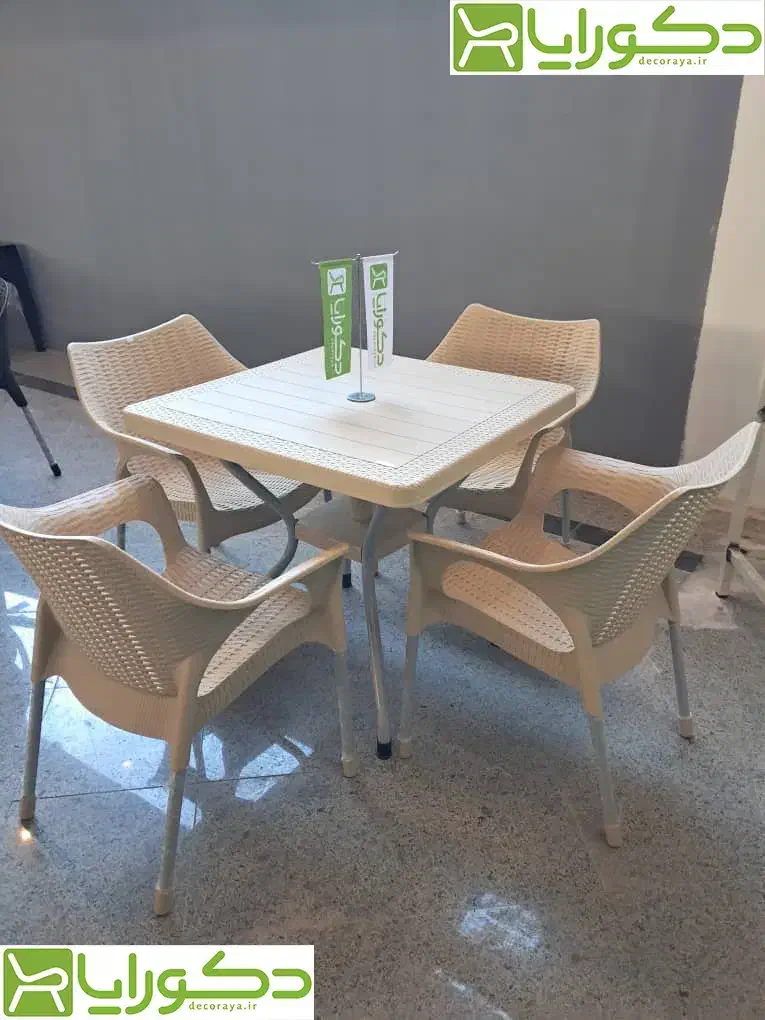 میز و صندلی پلیمری حصیر باف|کافیشاپ و رستوران|مشهد, ویلاشهر|دیوار