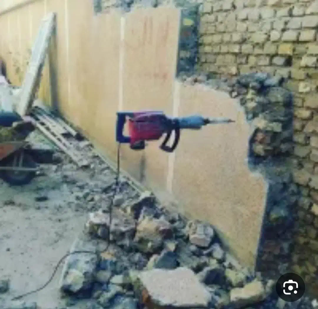 خدمات تخریب و کنده کاری تضمینی|خدمات پیشه و مهارت|کاشان, معلم|دیوار