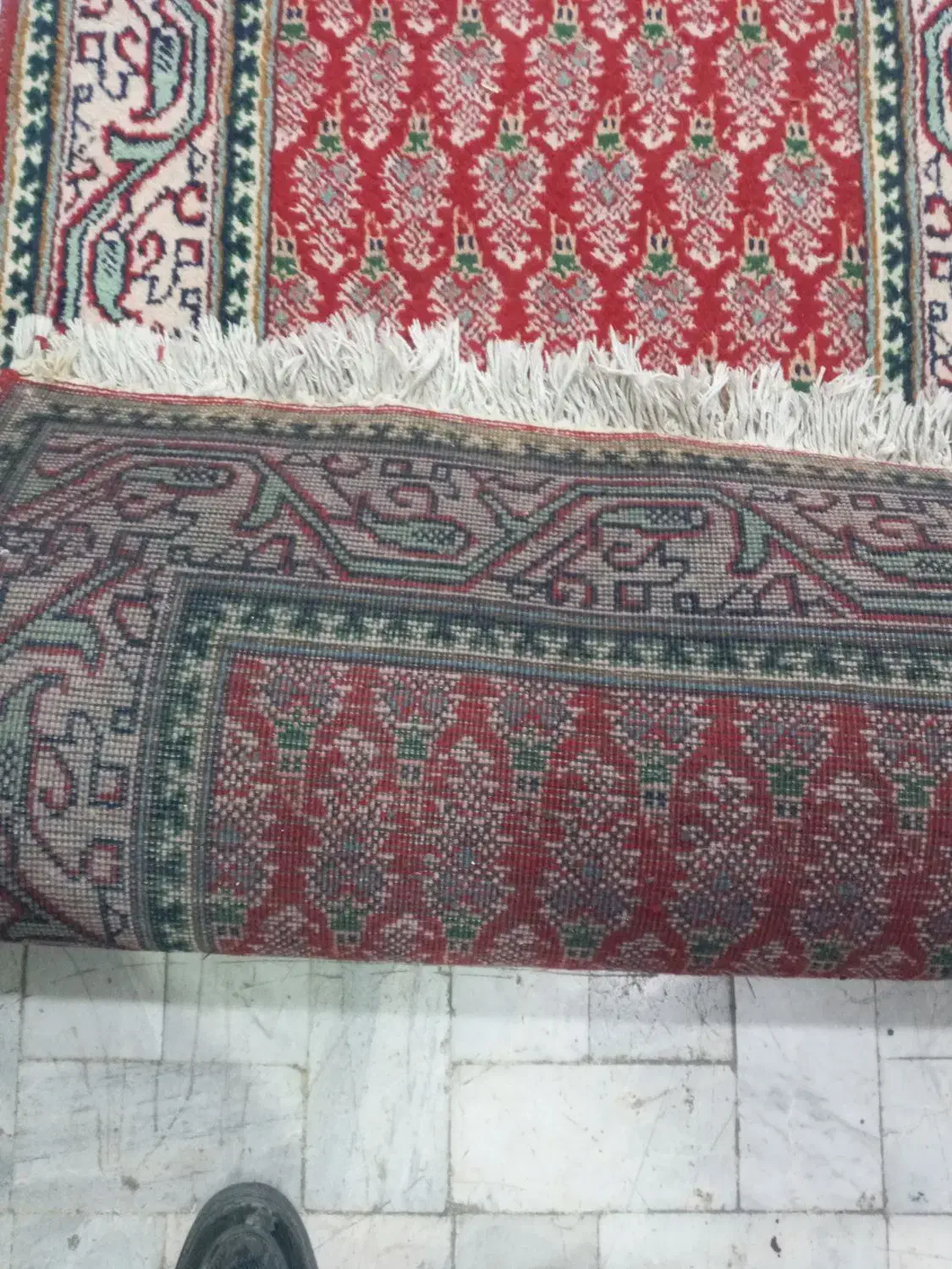 باسلام یک تخته کناره دستباف ۸۰در۴سالم وتمیز|فرش|قم, شاه ابراهیم|دیوار