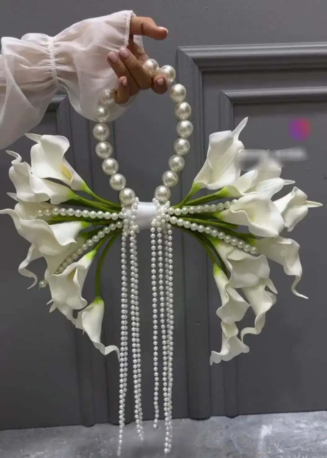 دسته گل عروس|صنایع دستی و سایر لوازم تزئینی|بهار, |دیوار