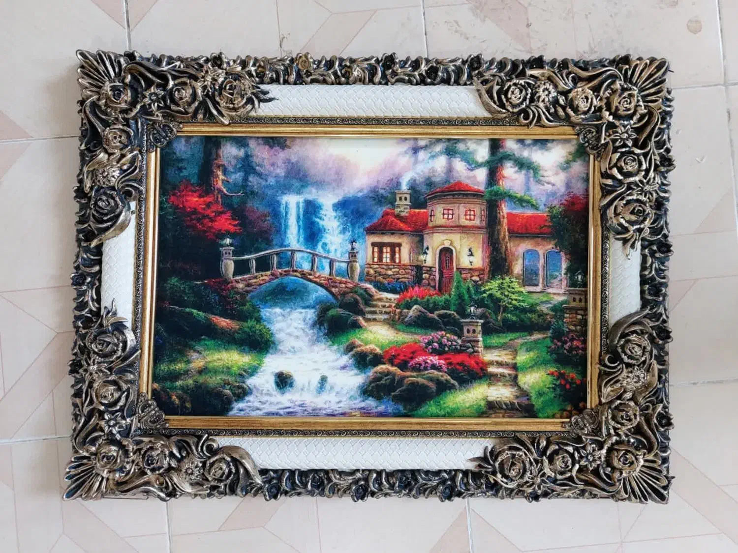 تابلو فرش ابریشم|تابلو فرش|ایذه, |دیوار