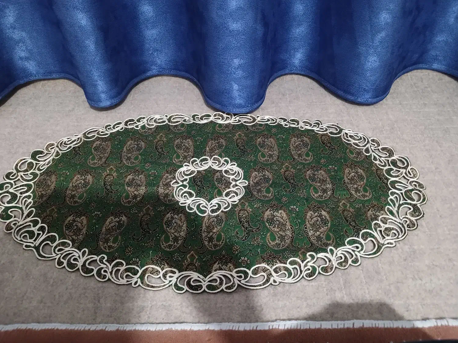رومیزی ترمه قدیمی اصل|پرده، رانر، رومیزی|خوی, |دیوار
