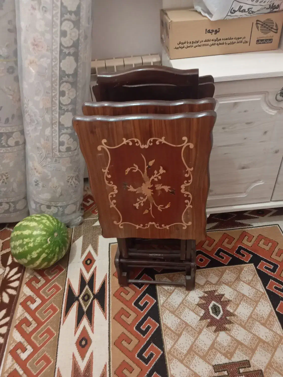 میز عسلی تاشو چهار عددی قیمت ۳میلیون|مبلمان خانگی و میز عسلی|بیرجند, |دیوار