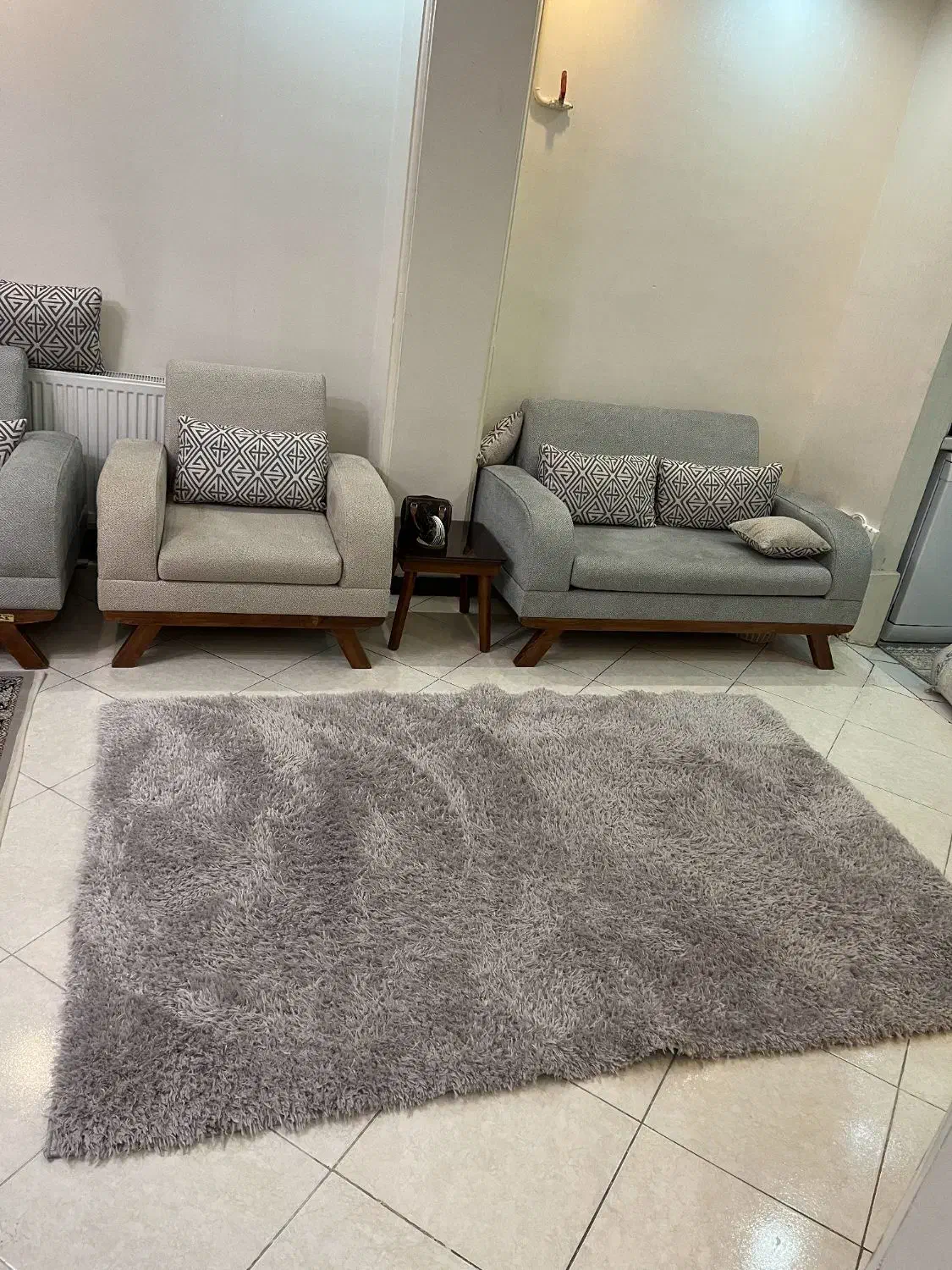 فرش شگی فلوگاتی پرز بلند دومیلیون  پانصدرنگ طوسی|فرش|اندیشه, اندیشه فاز ۱|دیوار