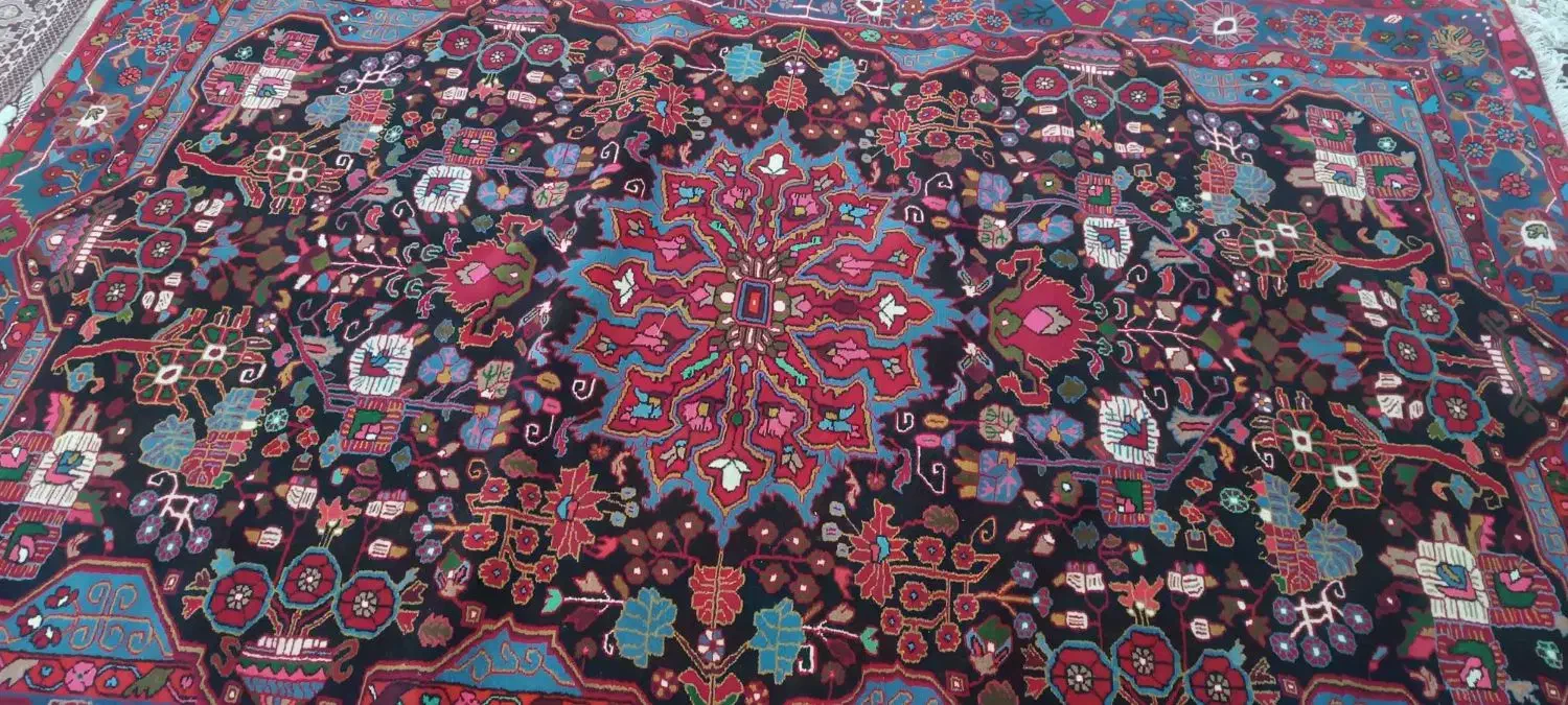 قالی دستباف 6متری کله خان|فرش|نهاوند, |دیوار