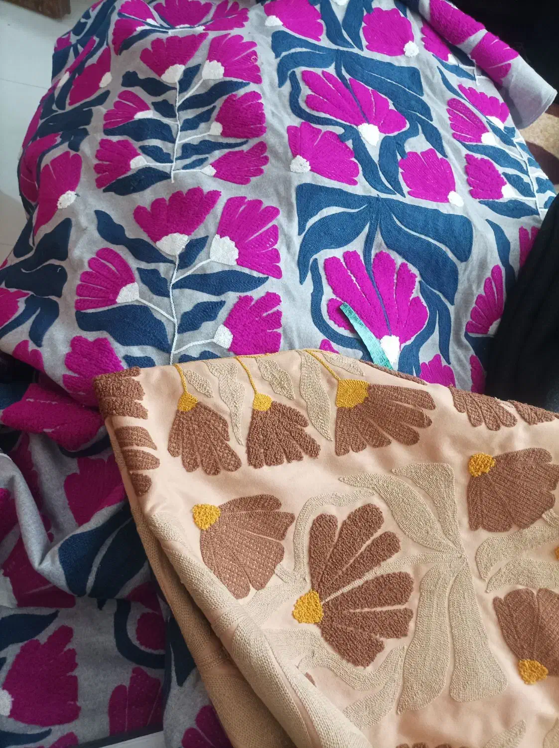 پارچه فوتر خامه دوزی سانتانا چرم|لباس|تهران, خواجه نظام الملک|دیوار