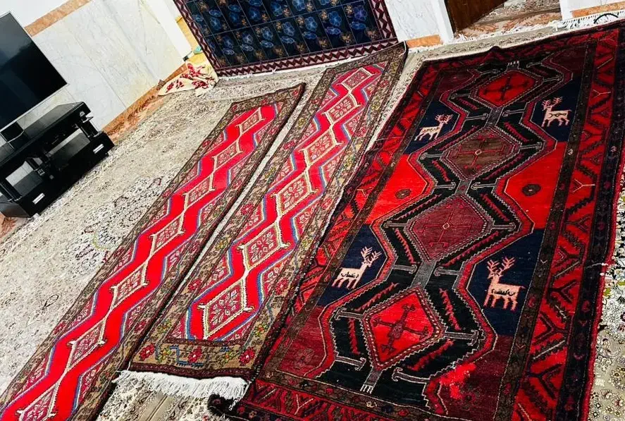 قالی دست باف|فرش|جوانرود, |دیوار