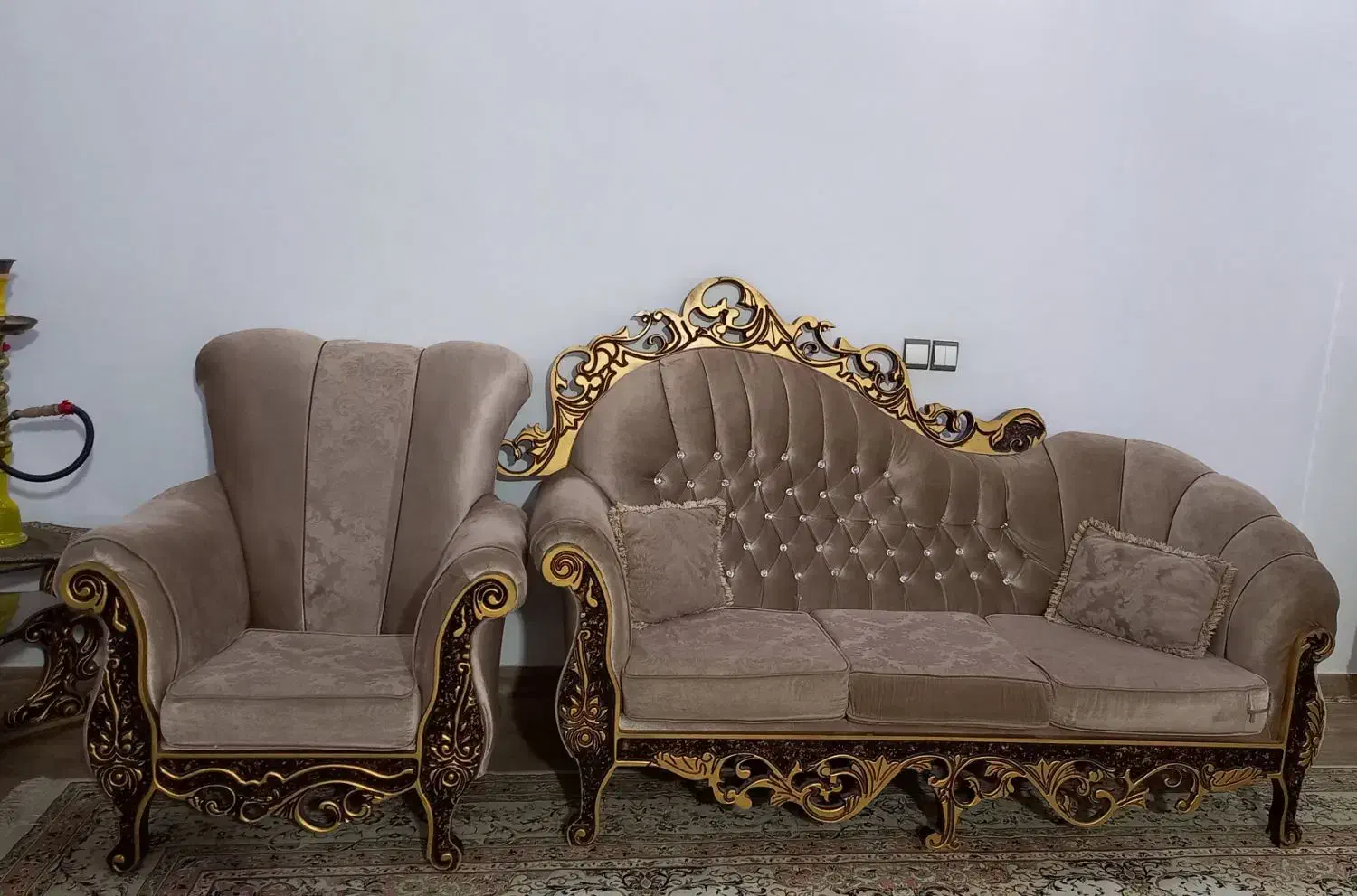 مبل 7 نفره همراه با عسلی|مبلمان خانگی و میز عسلی|گرمسار, |دیوار