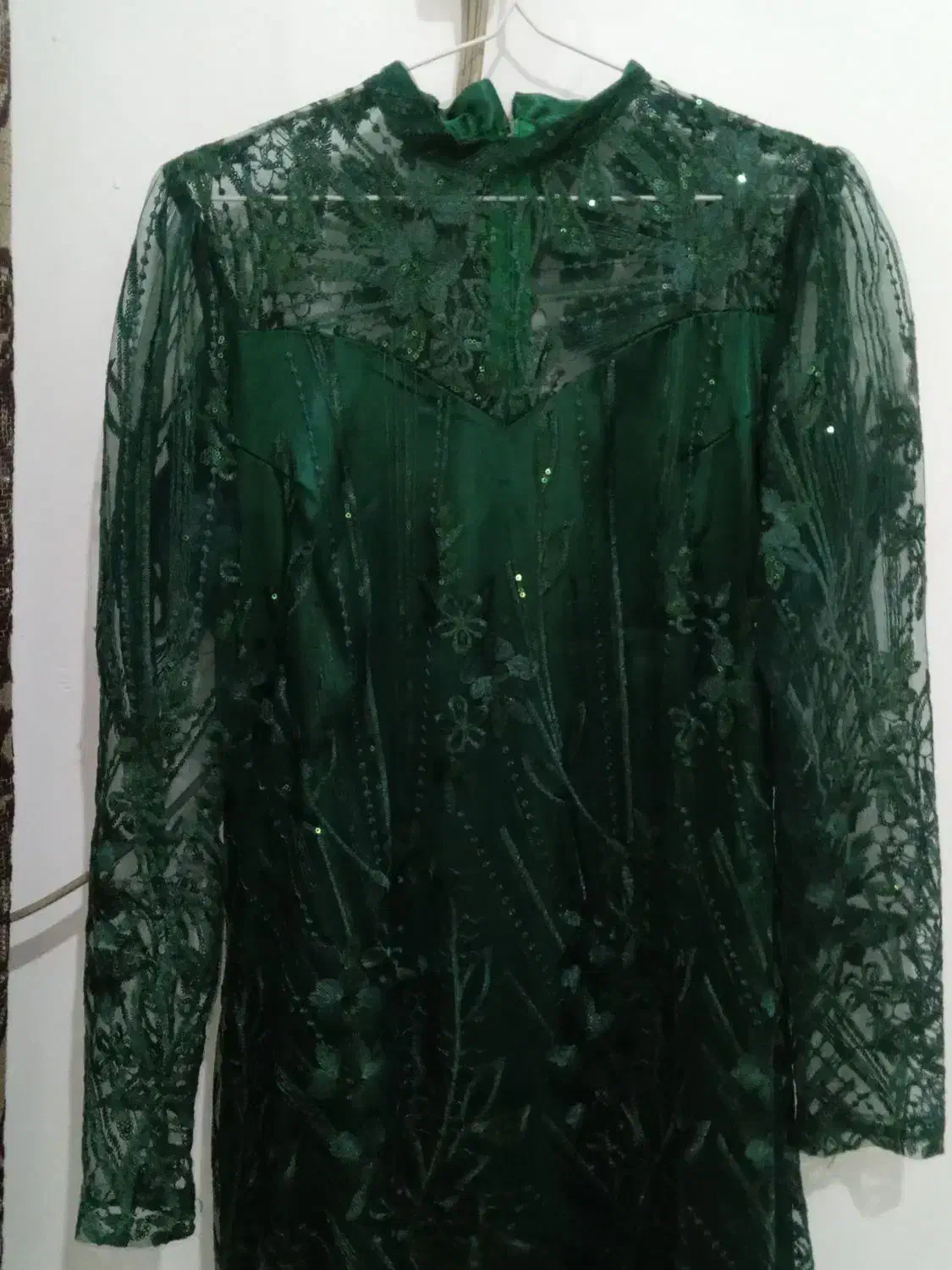 لباس مجلسی سبز یاقوتی|لباس|اهواز, بهارستان|دیوار