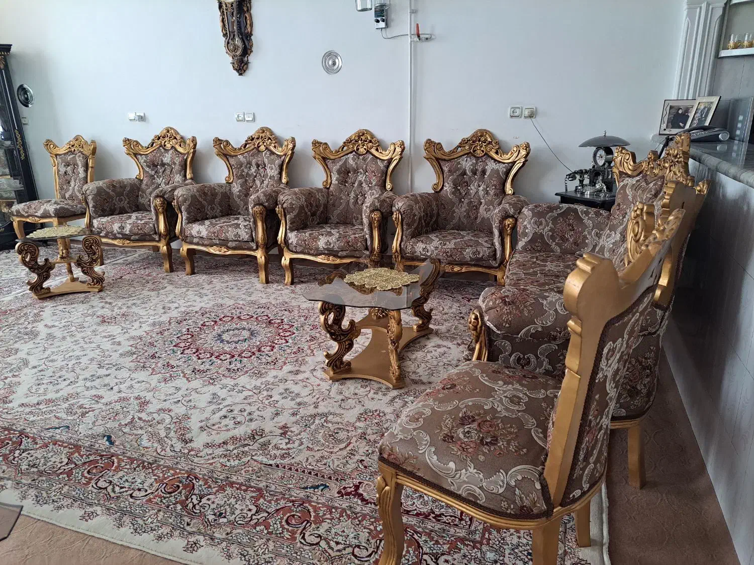 دودست مبل راحتی ۷نفره. سلطنتی ۹نفره|مبلمان خانگی و میز عسلی|خرمدره, |دیوار