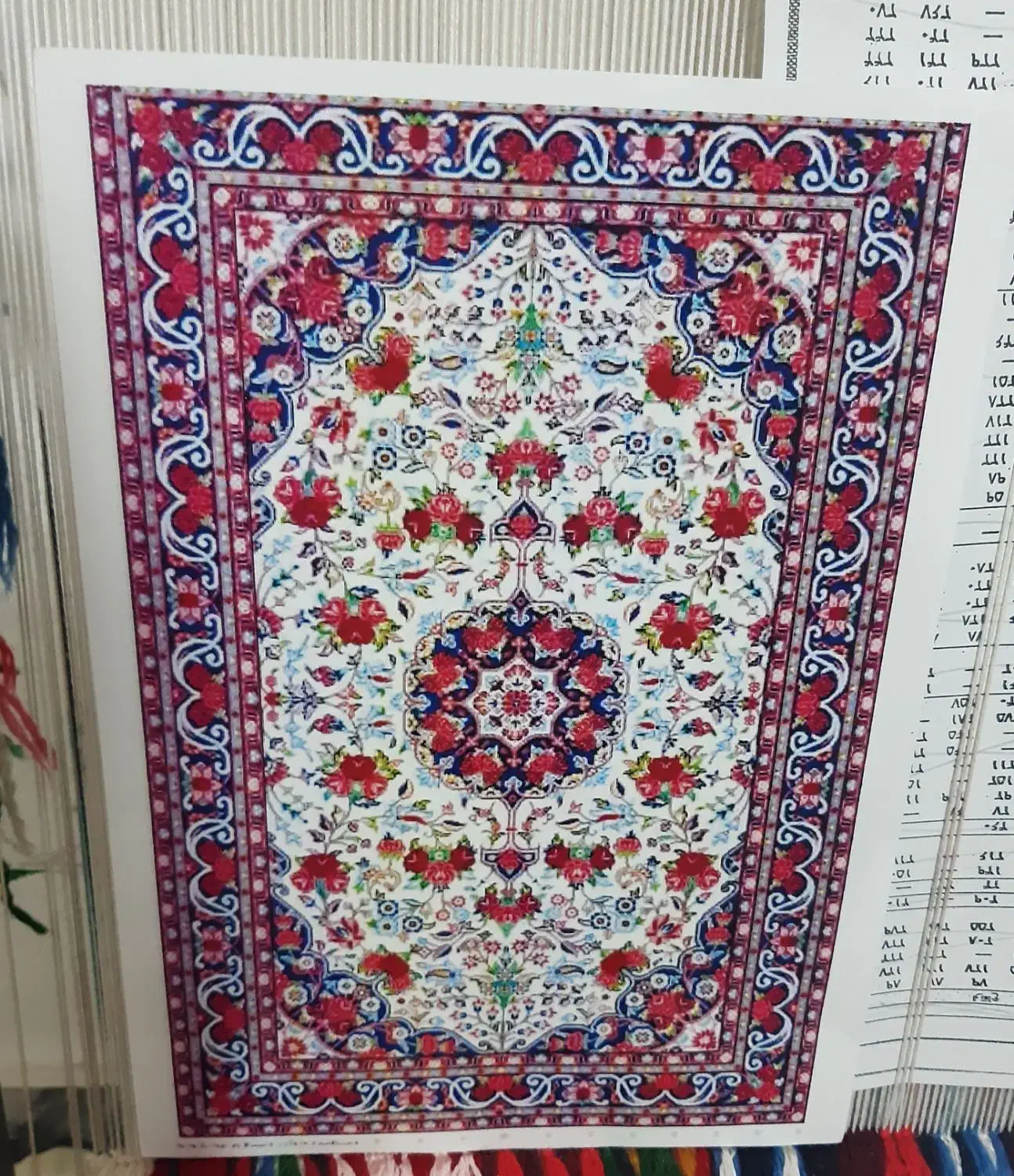 فرش یک ز ره نیم|فرش|خرمآباد, |دیوار