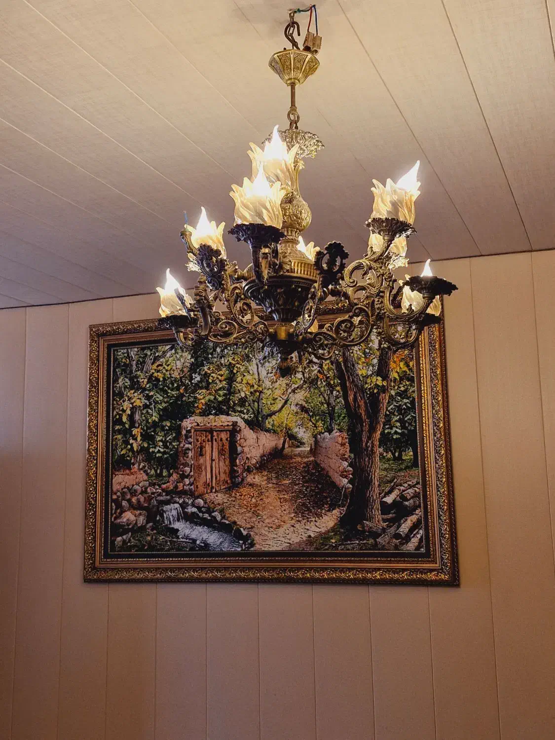 لوستر ۶شاخه برنز|لوستر و چراغ آویز|اصفهان, امیرعرب|دیوار