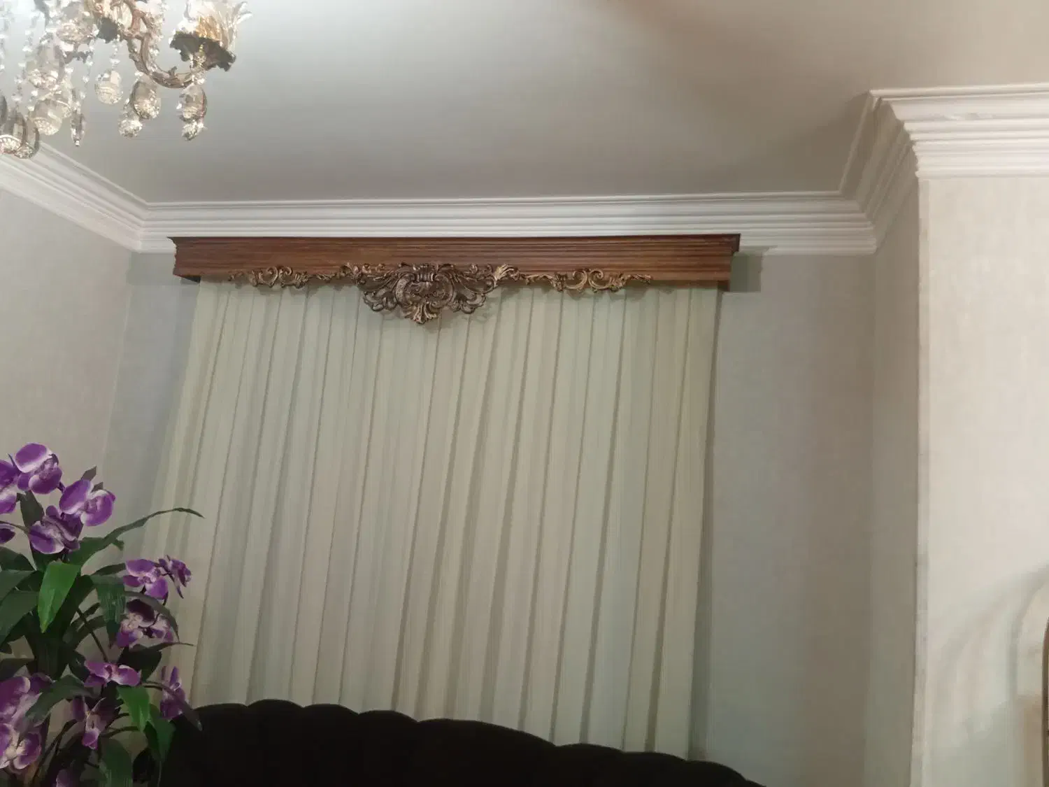 کتیبه سالم رنگ گردویی در حد نو نو اندازه ۲ متر ۱۱|پرده، رانر، رومیزی|همدان, |دیوار