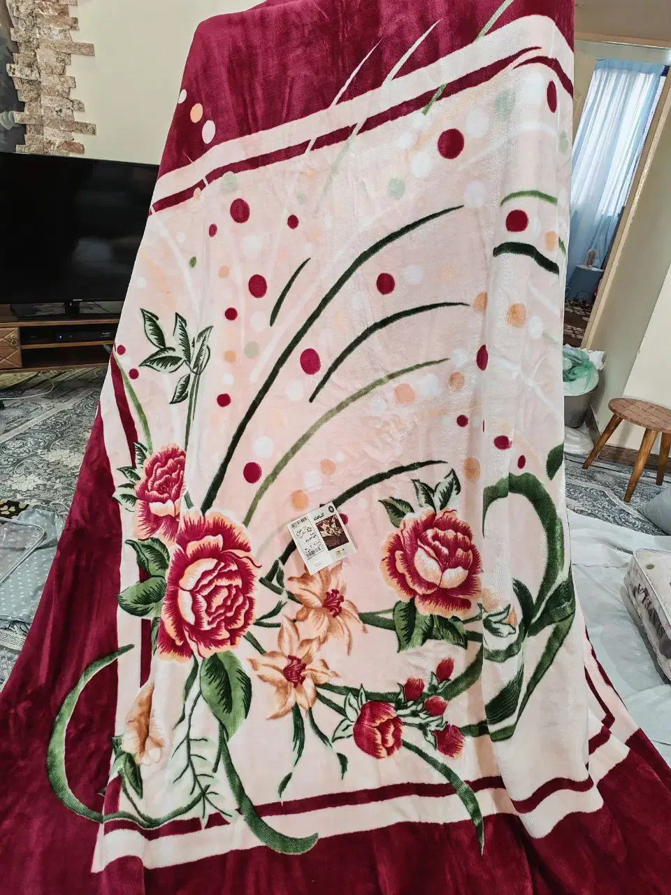 پتو گلبافت دونفره|رختخواب، بالش، پتو|پاکدشت, پاکدشت (مامازند)|دیوار