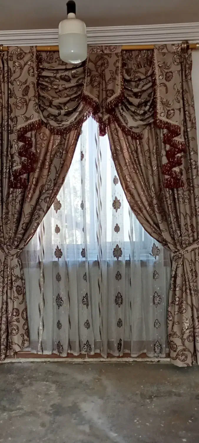 سه عدد پرده ست|پرده، رانر، رومیزی|آزادشهر, |دیوار