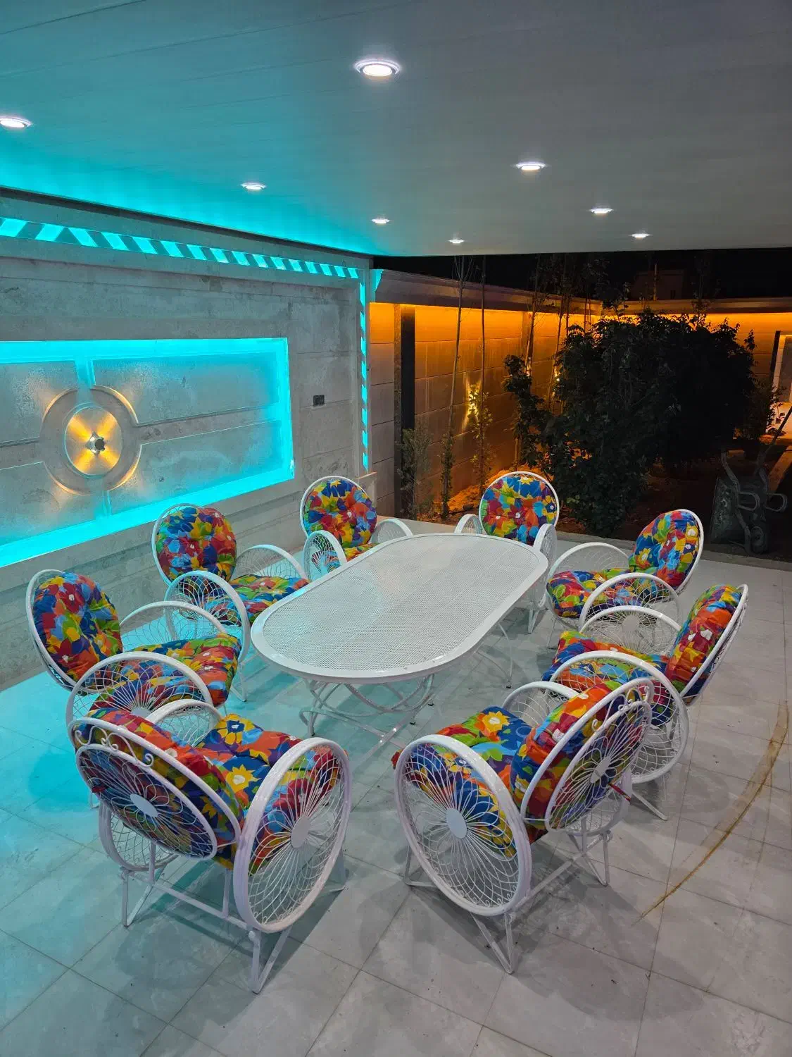 صندلی مبل باغی ۸ نفره بیضی دایره|صندلی و نیمکت|شیراز, قالیشویی|دیوار