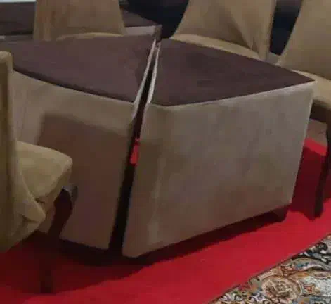 مبل ۸ نفر راحتی کاملا تمیز و بدون فرورفتگی|مبلمان خانگی و میز عسلی|شیراز, زیباشهر|دیوار