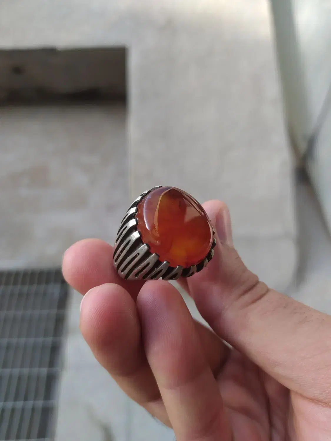 انگشتر عقیق خراسانی درشت|جواهرات|گناباد, |دیوار