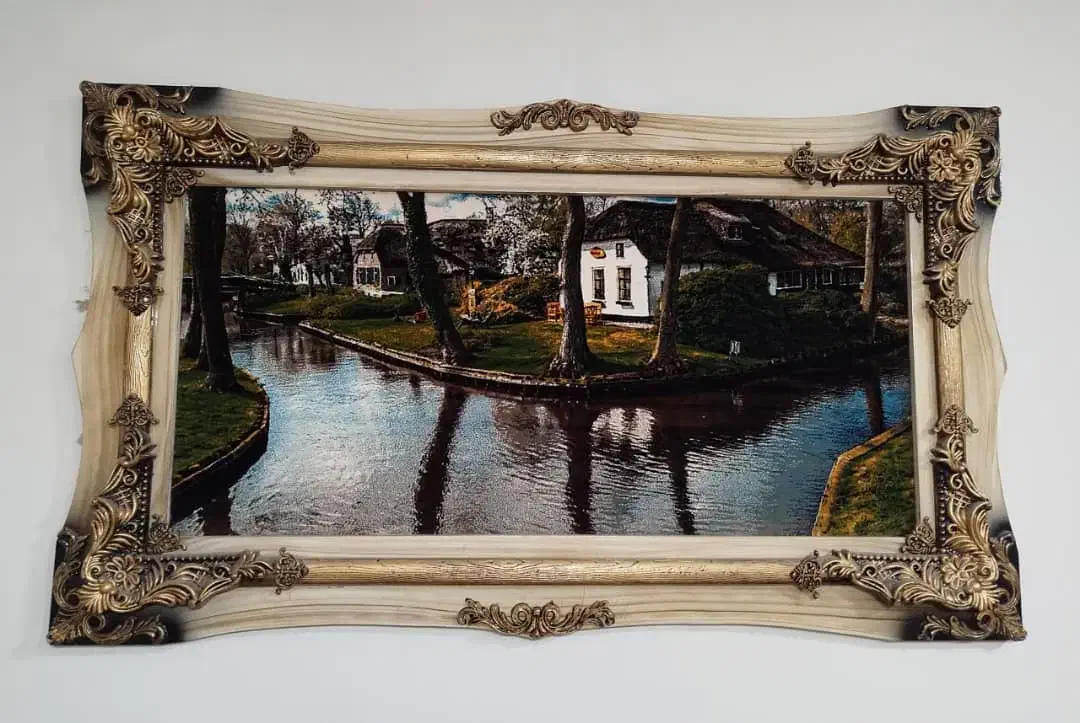 زیر تلوزیون،تابلو پلی استر، تابلو فرشو ویترین|میز تلویزیون|الیگودرز, |دیوار