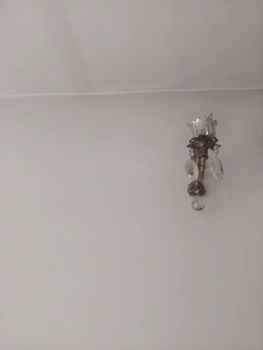 لوستر برنز۱۲شعله،دوعدد دیوار کوب برنز و۶تا پروانه|لوستر و چراغ آویز|کرج, فاز ۲ مهرشهر|دیوار