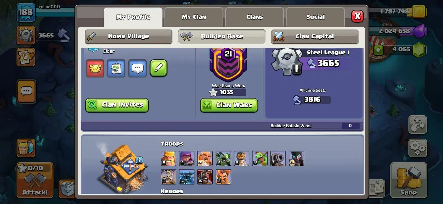 اکانت کلش اف کلنز تاون ۱۷|کنسول، بازی ویدئویی و آنلاین|قم, ارم|دیوار