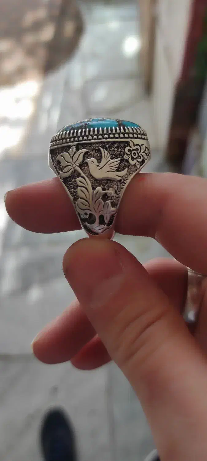 انگشترفیروزه و انگشتر شجر وانگشتر خطی تسبیح سندلوس|جواهرات|رشت, گلسار|دیوار