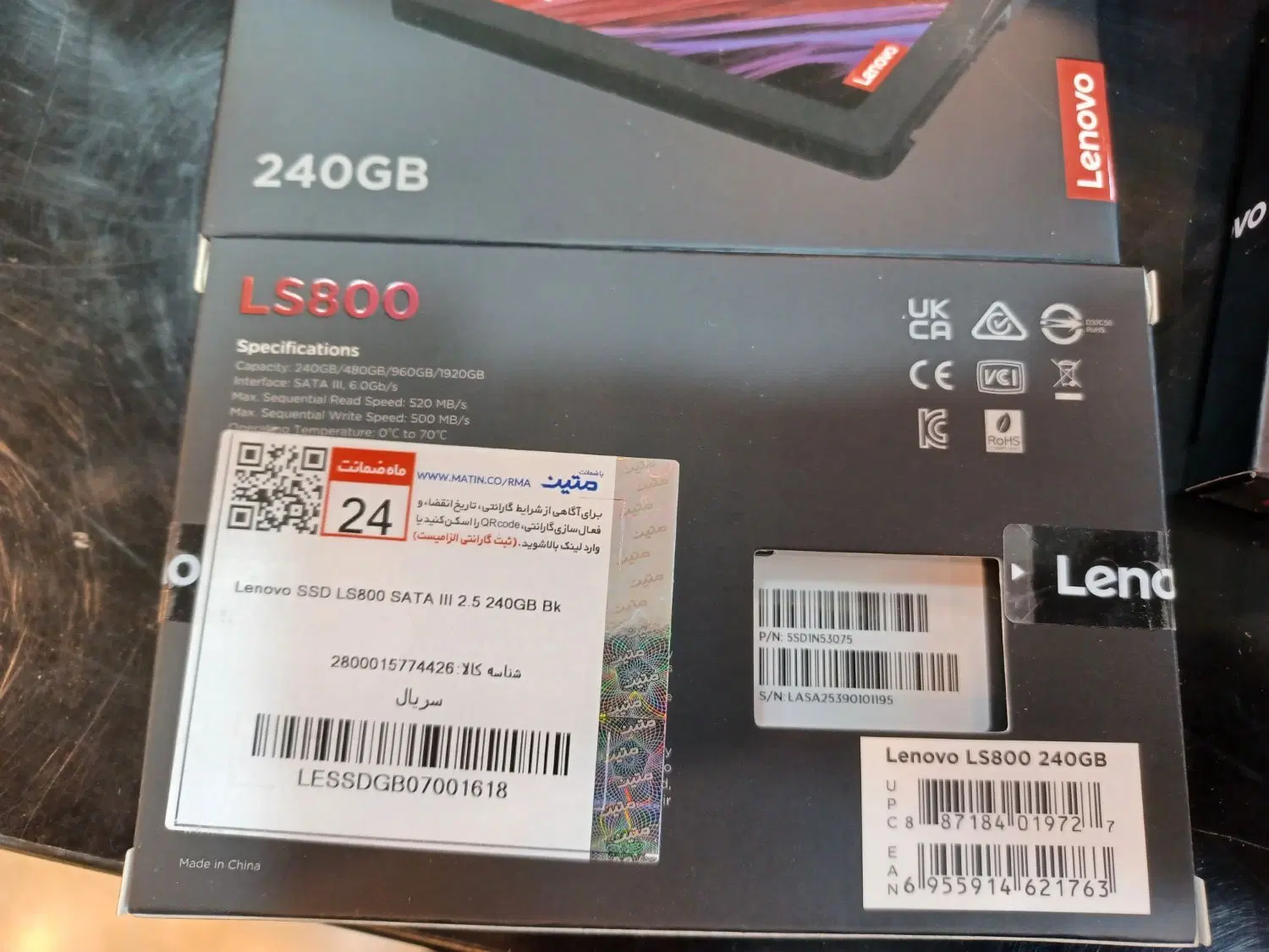 SSD lenovo لنوو اس اس دی LS800 240GB گارانتی۲ سال|قطعات و لوازم جانبی رایانه|تهران, تجریش|دیوار