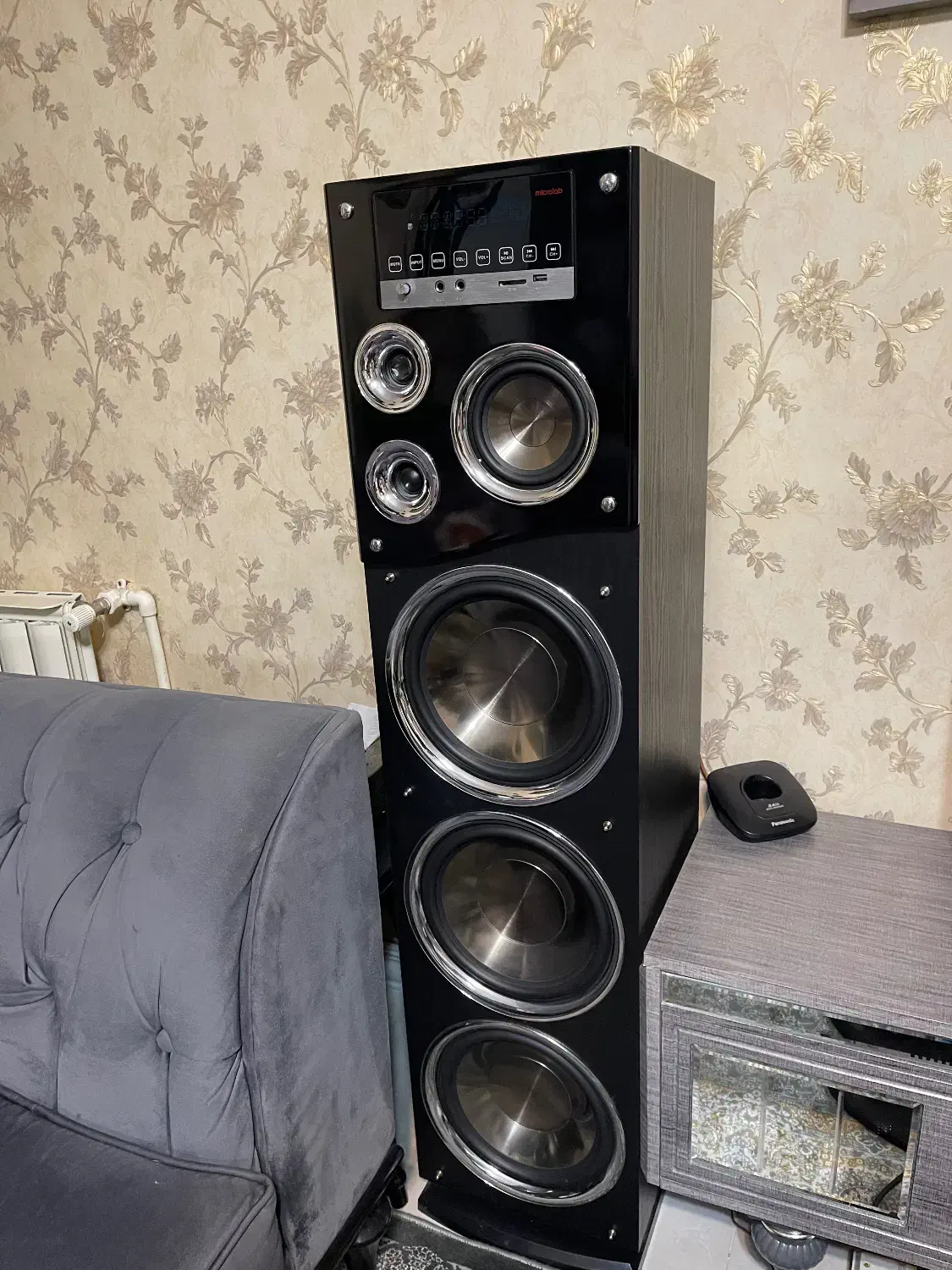 اسپیکر میکرولب در حد اک به همراه میکروفن و کارتن|سیستم صوتی خانگی|تهران, تهرانپارس غربی|دیوار