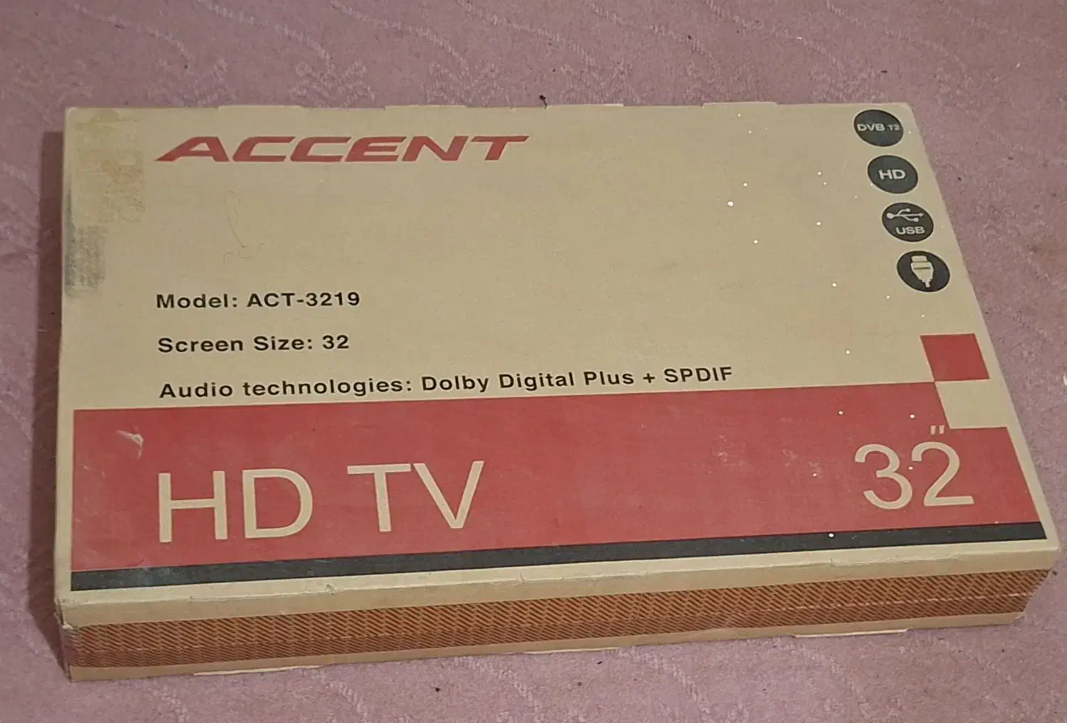 تلوزیون اک کارتون باز نشده برند کره ای accent 32|تلویزیون و پروژکتور|اهواز, شهدای انتظامی|دیوار