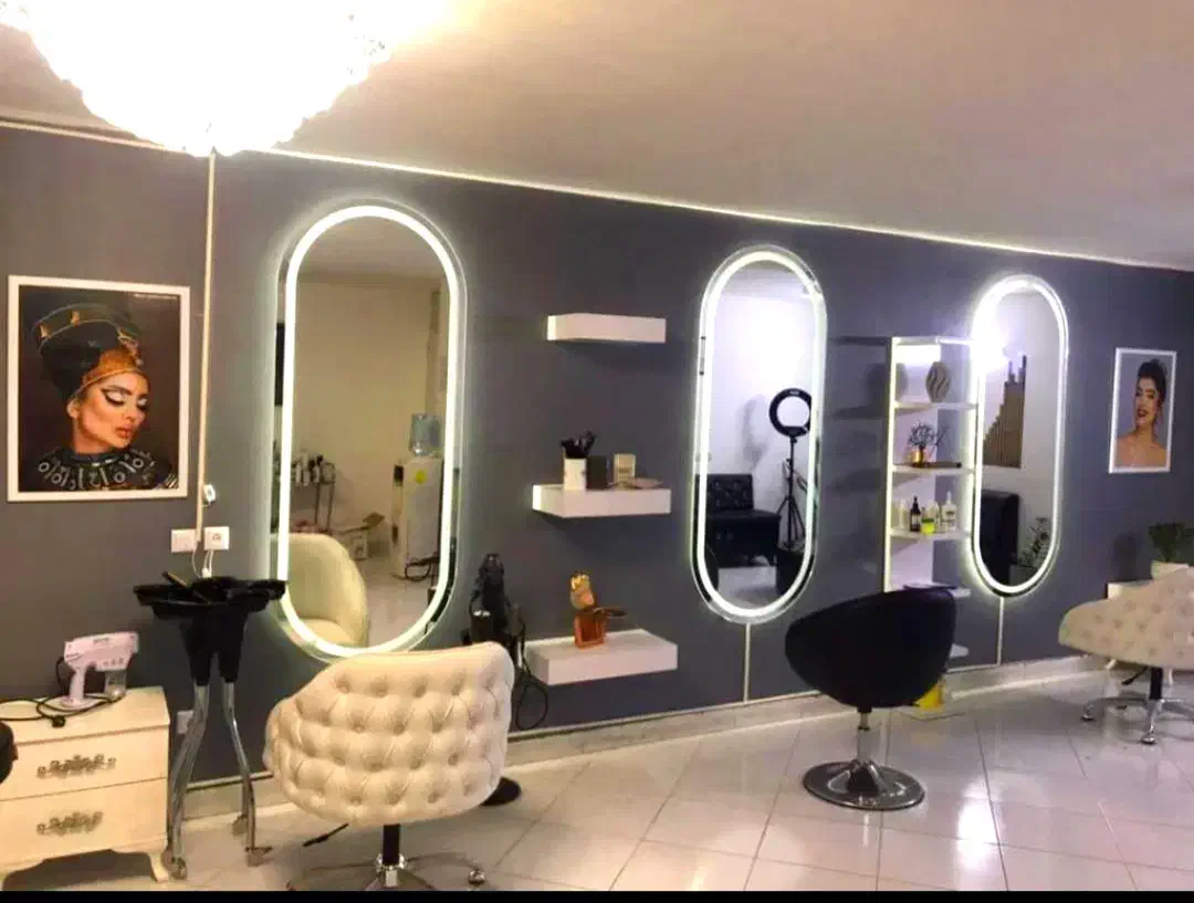 آینه کپسولی گنبدی لبه گرد دفورمه قدی نوردار|آینه|مشهد, گرجی علیا|دیوار