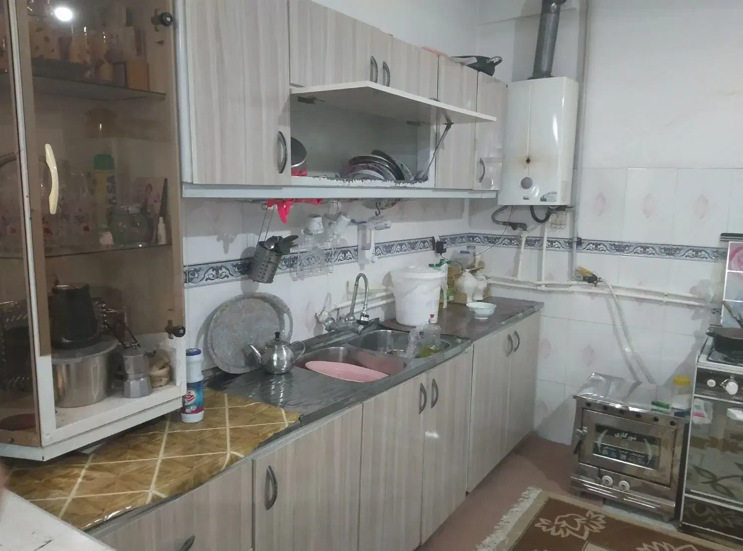 سه متر کابینت فلزی درب MDF|مصالح و تجهیزات ساختمان|قوچان, |دیوار