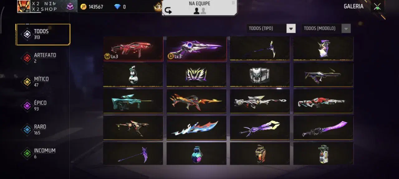 اکانت فریفایر فول ست و گان|کنسول، بازی ویدئویی و آنلاین|کرمانشاه, |دیوار