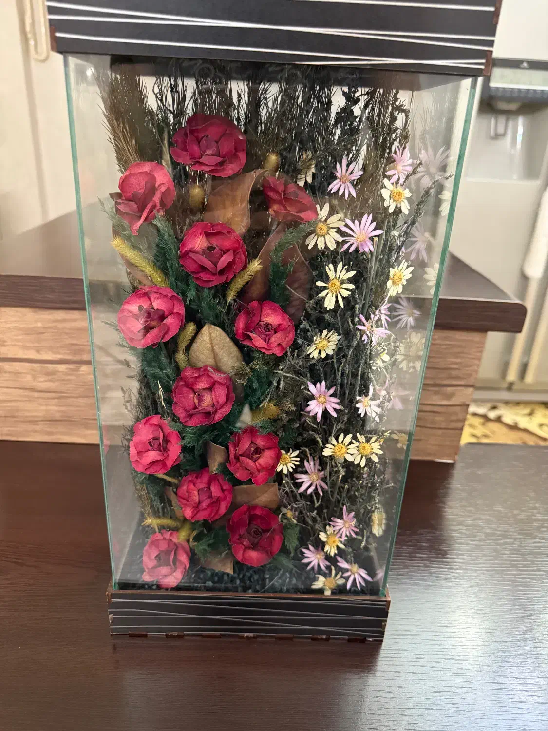 دو عدد گل مصنوعی داخل شیشه|گل مصنوعی|تبریز, |دیوار