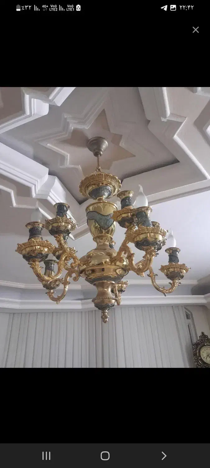 انواع شیرآلات برنجی استیلی لوستر اینه شمعدان برنجی|لوستر و چراغ آویز|مشهد, ملکآباد|دیوار