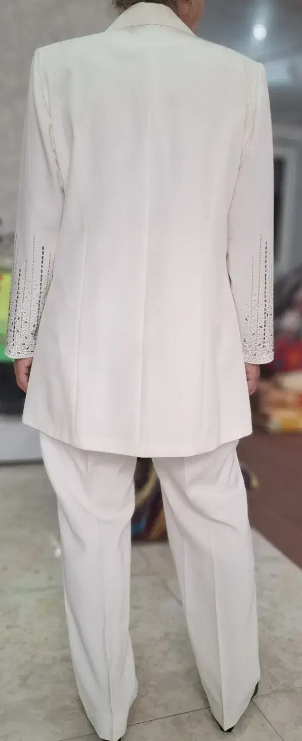 کت شلوار مجلسی زنانه سفید|لباس|خوی, |دیوار