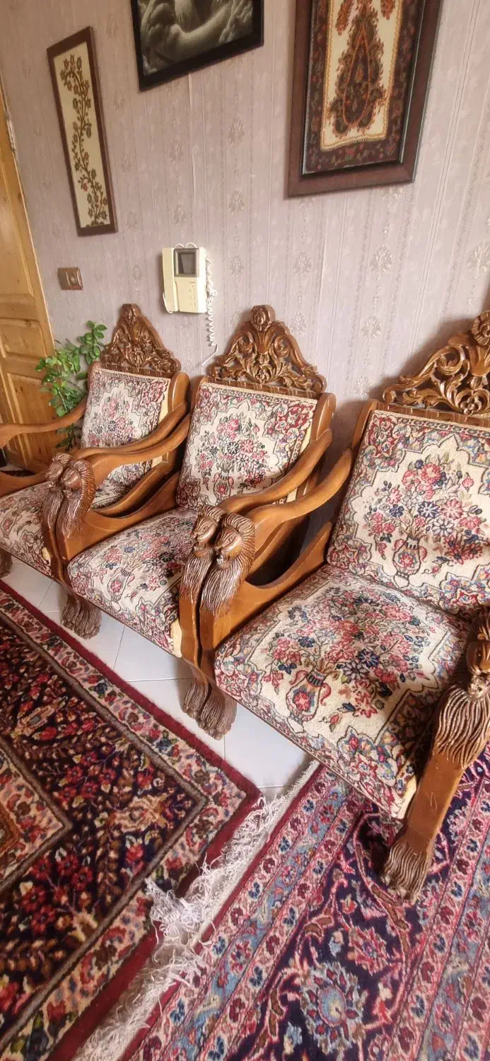 مبل قالی دستباف|مبلمان خانگی و میز عسلی|کرمان, |دیوار