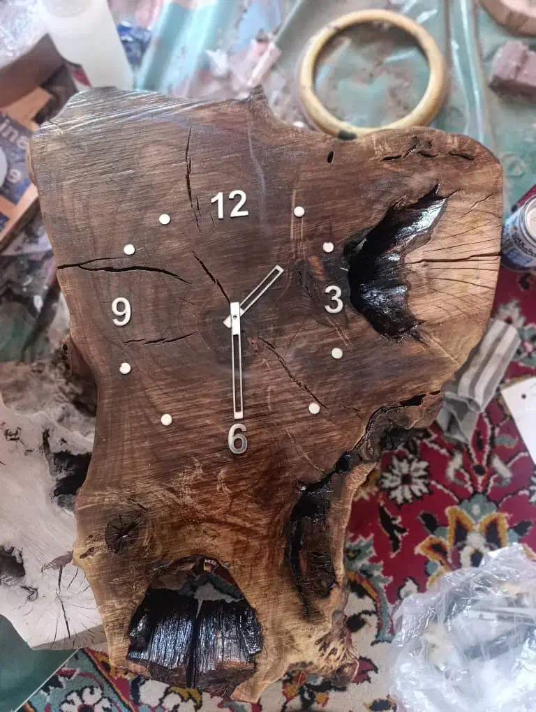 ساعت چوبی ورزینی|ساعت|فولادشهر, مسکن مهر فولادشهر|دیوار