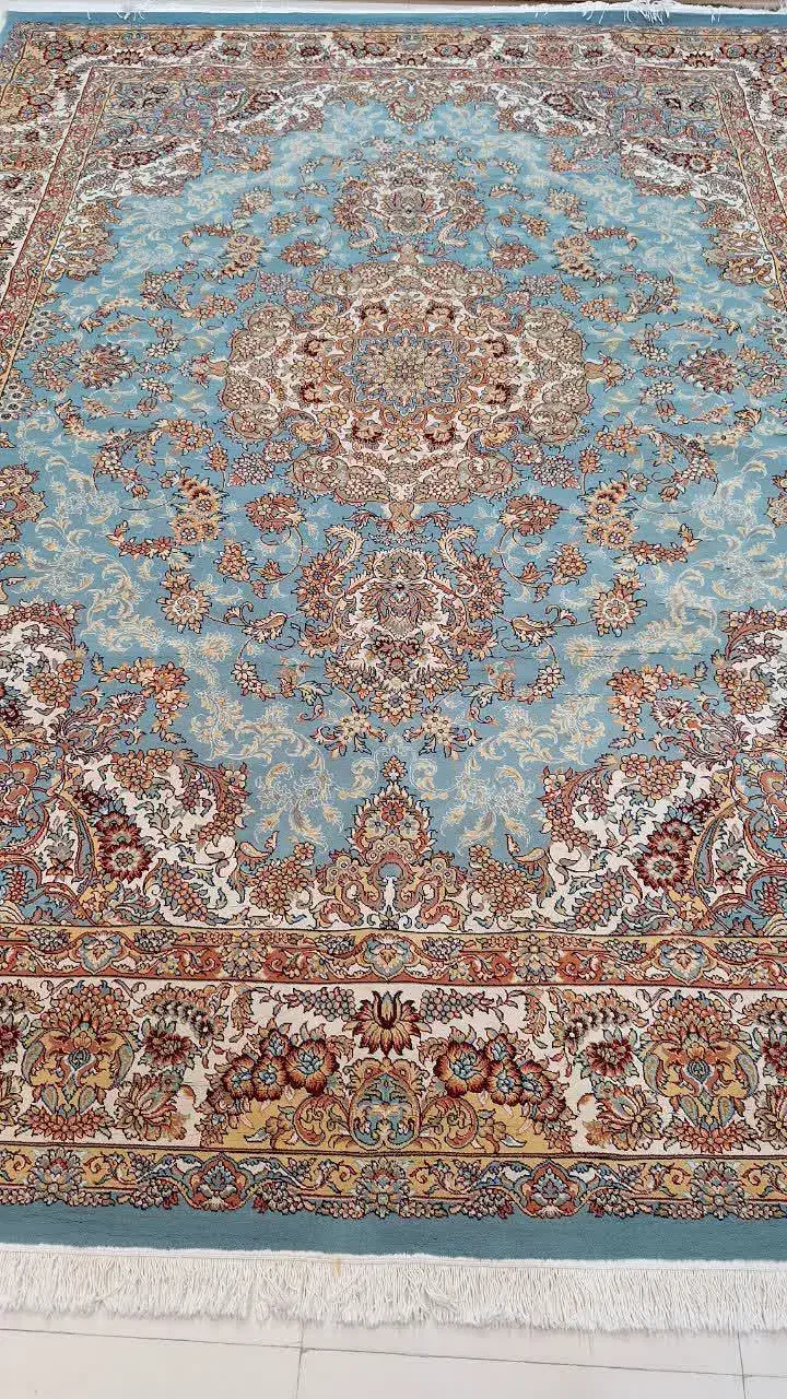 دو تخته فرش12متری700شانه فیروزهای|فرش|ایلام, |دیوار