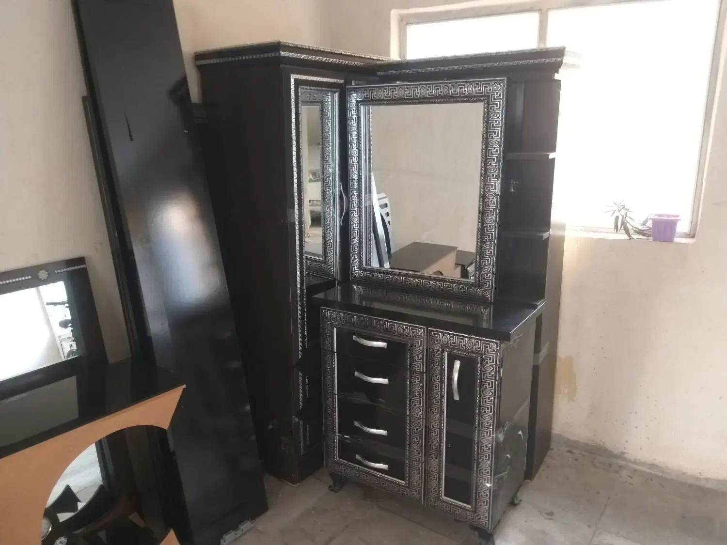 سرویس خواب دو نفره،جاکفشی ...|تخت و سرویس خواب|اردبیل, |دیوار