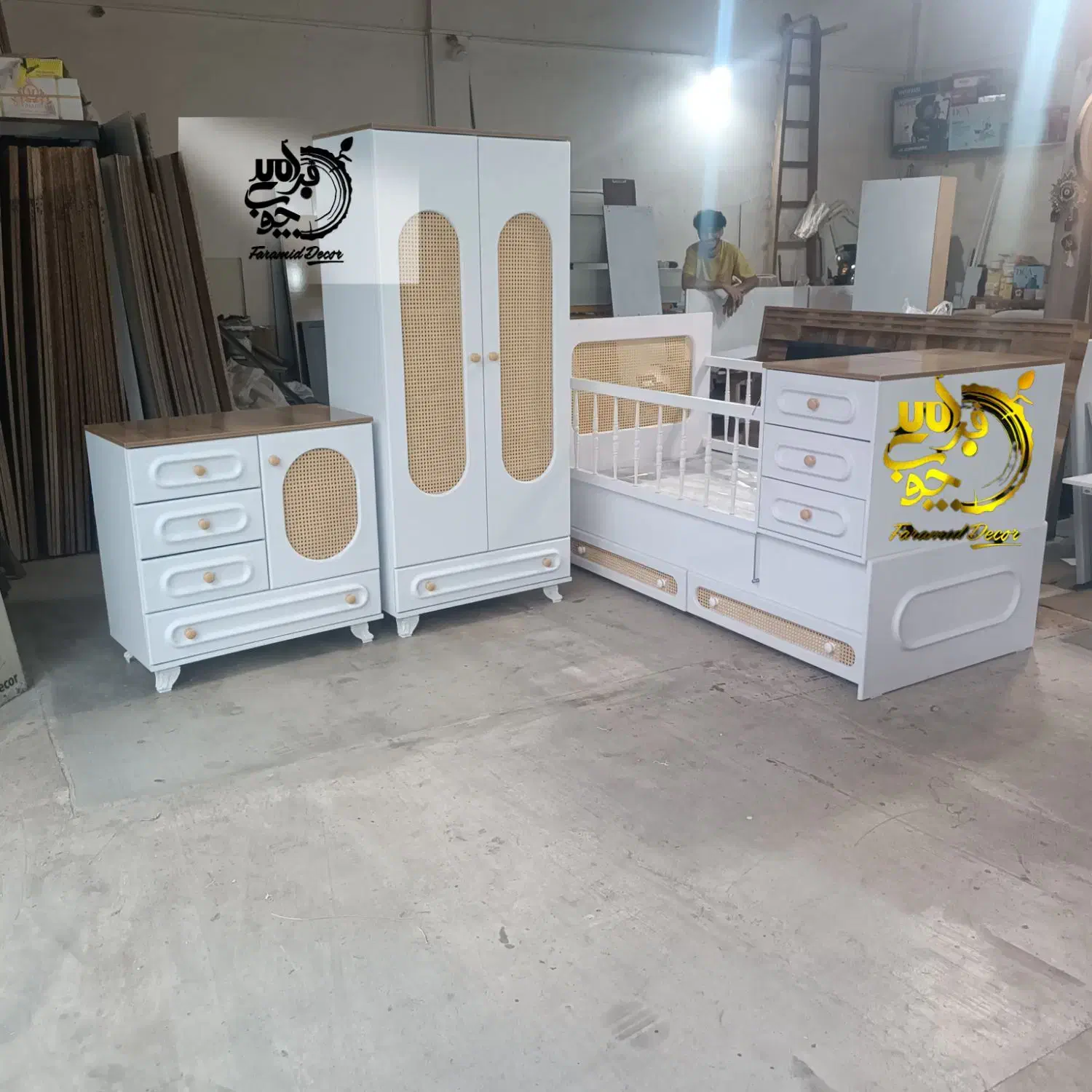 سرویس تخت ،2منظوره/ کودک حصیری**فرامید|تخت و سرویس خواب|رشت, استقامت ۲|دیوار