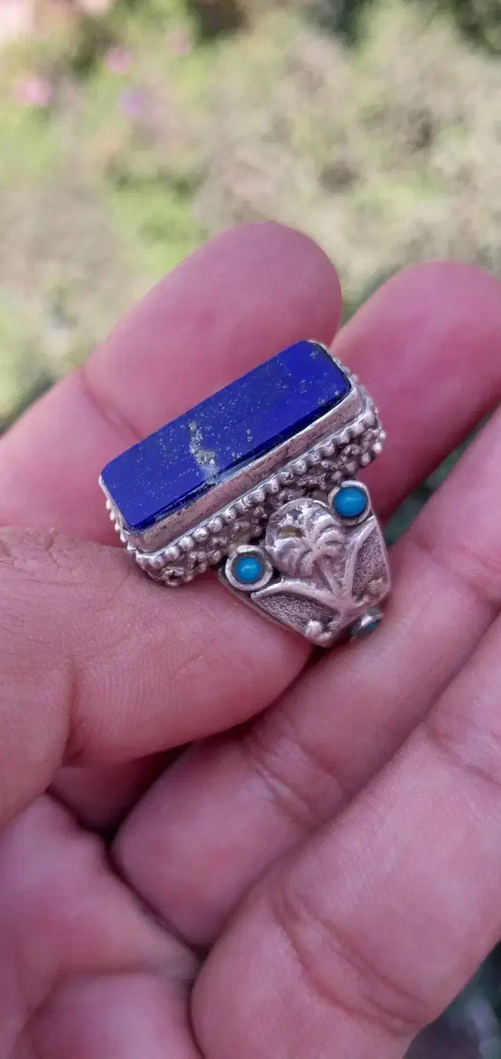 انگشتر نقره قدیمی لاجورد افغان|جواهرات|بندرعباس, |دیوار