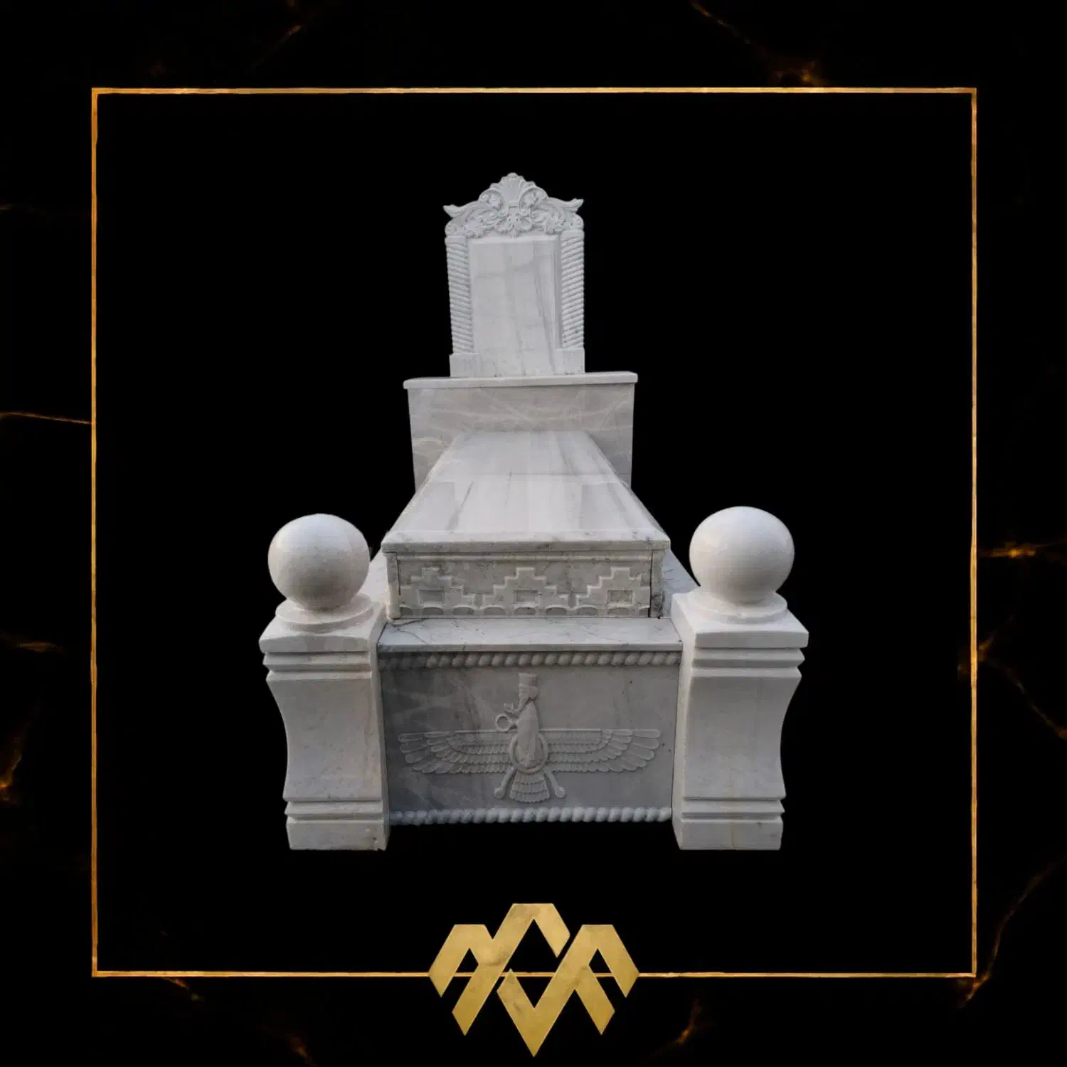 سنگ قبر و مزار مهرارا با حکاکی سفارشی|خدمات پیشه و مهارت|اصفهان, باغ فدک|دیوار