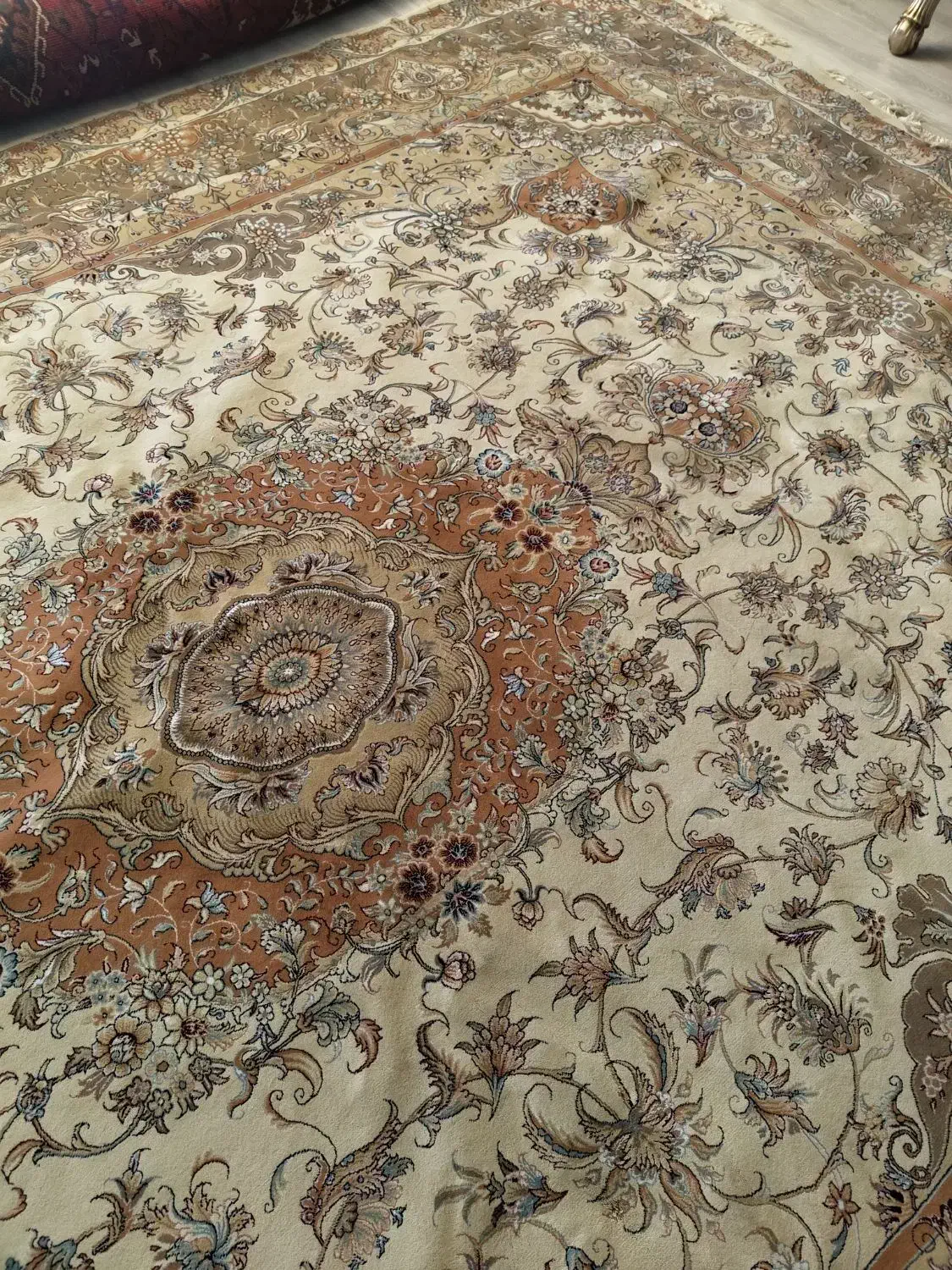 فرش ۱۲ متری منیر خاوران درجه یک  صادراتی در حد نو|فرش|تبریز, |دیوار