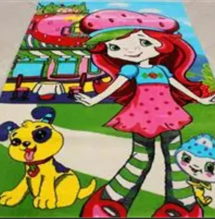 فرش اتاق کودک دختر توت فرنگی ۴ متری|فرش|فردیس, فردیس|دیوار