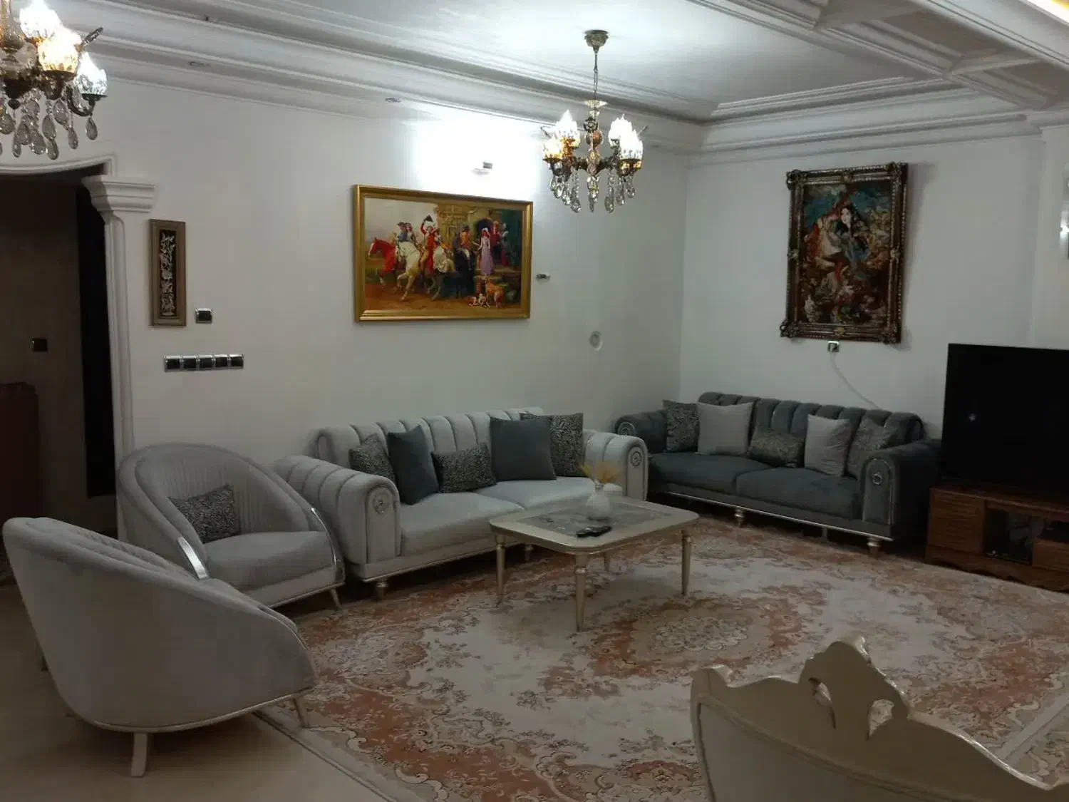 مبلمان ۸نفره بامیزوسط وعسلی شیک و زیبا عالی|مبلمان خانگی و میز عسلی|شاهرود, |دیوار