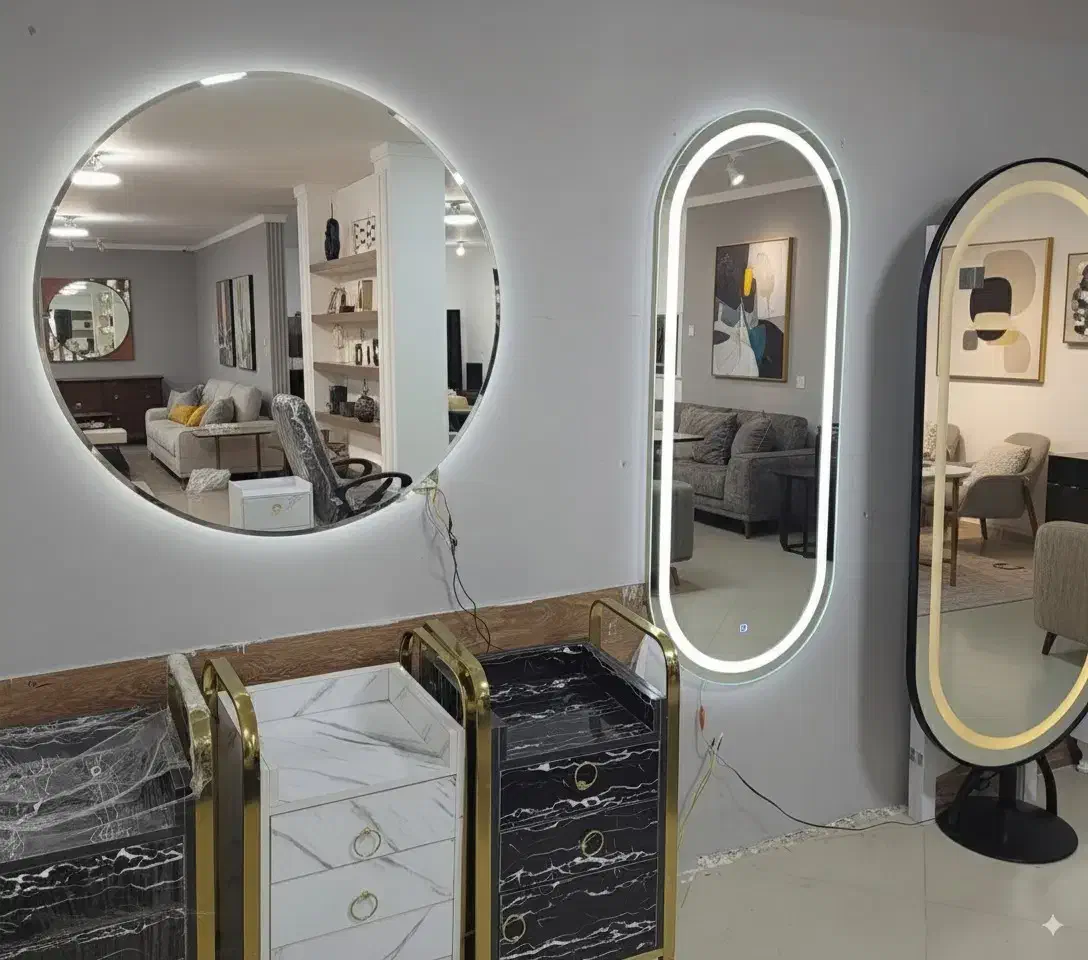 آینه چراخ دار صندلی اصلاح تخت کمد صندلی ناخن|آرایشگاه و سالنهای زیبایی|مراغه, |دیوار