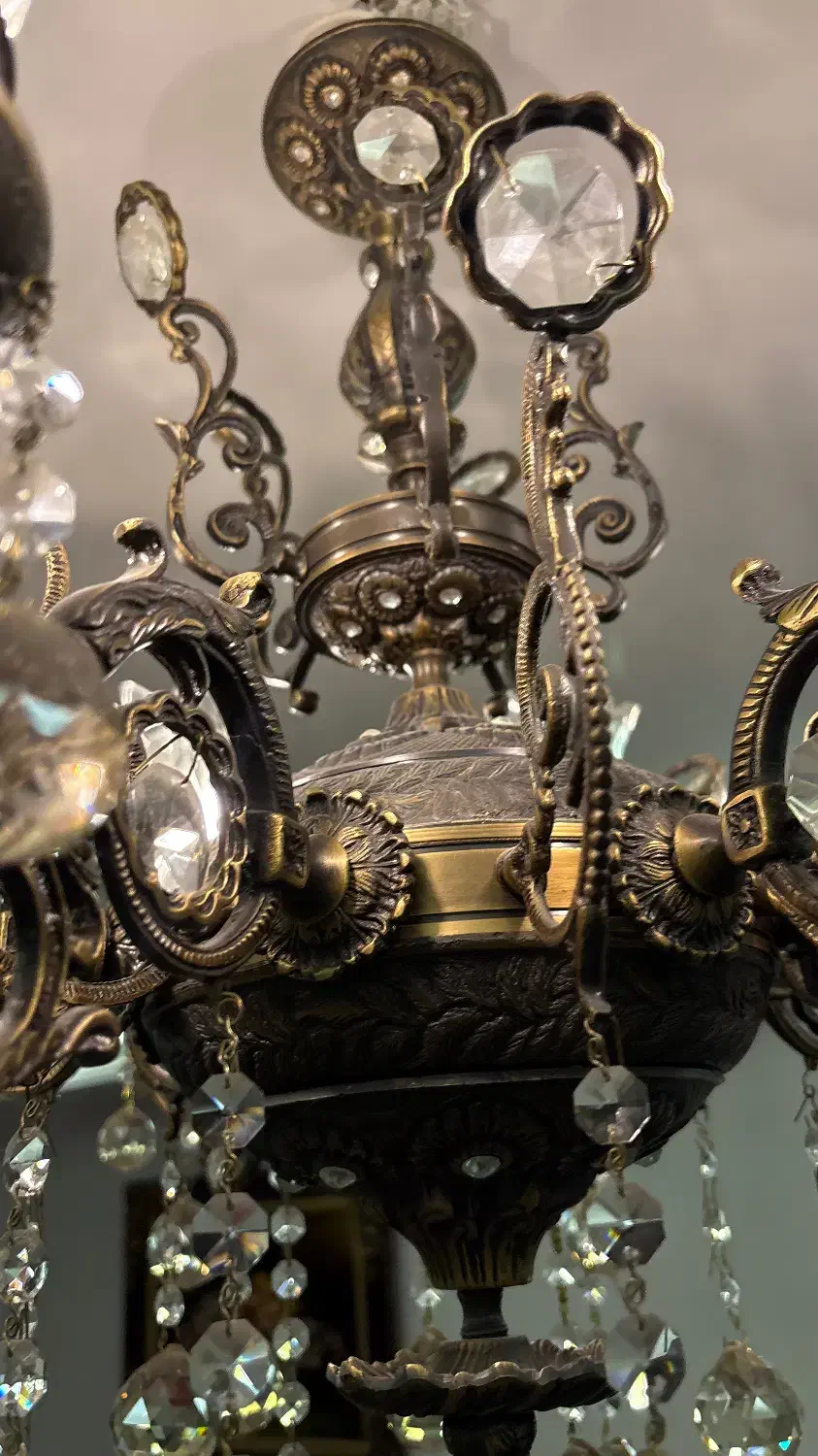 لوستر برنجی|لوستر و چراغ آویز|اراک, |دیوار