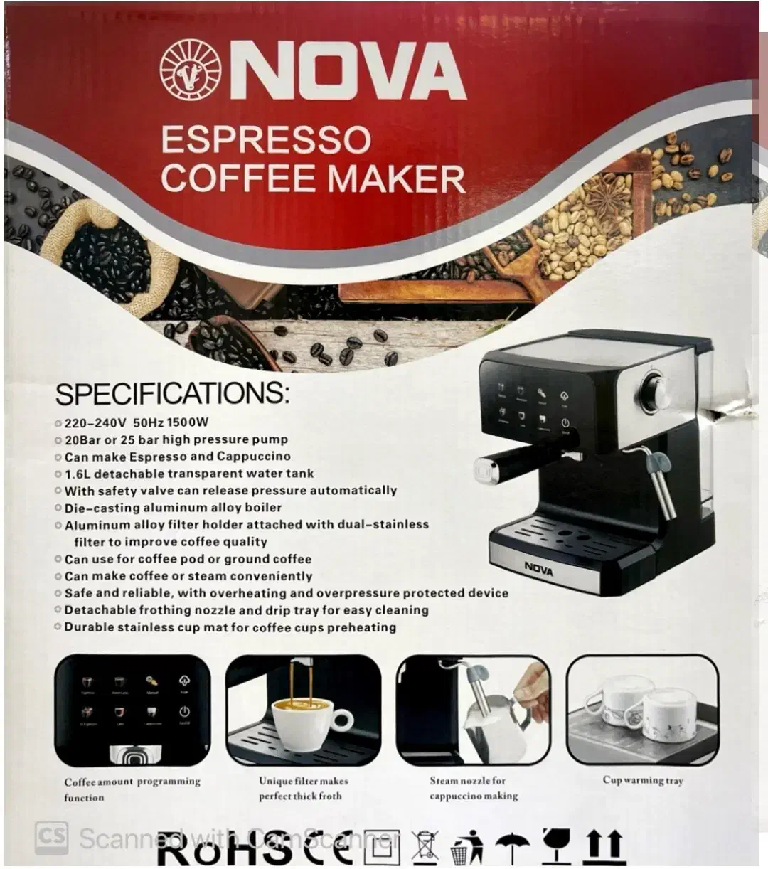 اسپرسو ساز حرفه ای نوا مدل ۱۷۳|سماور، چایساز، قهوهساز|تهران, ابوذر|دیوار